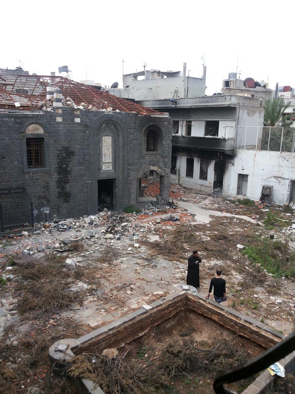 Homs first day after “liberation”